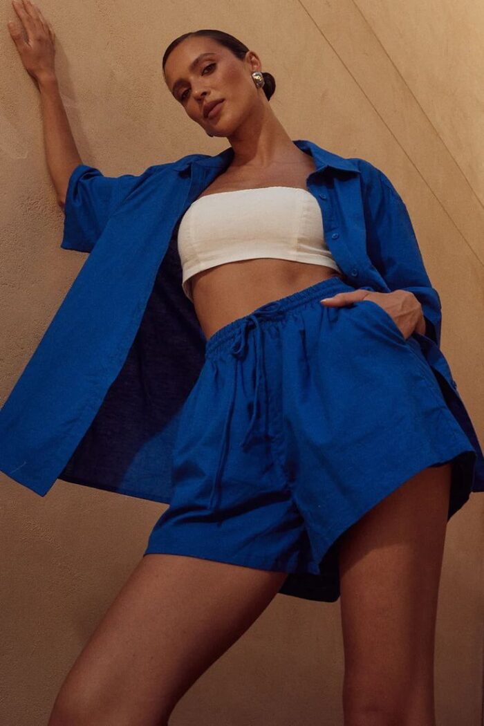Relax Shorts Set in Cobalt
