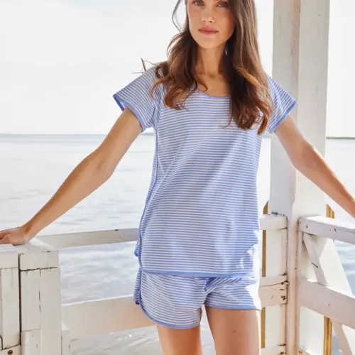 Classic Scoop Neck Shorts Set