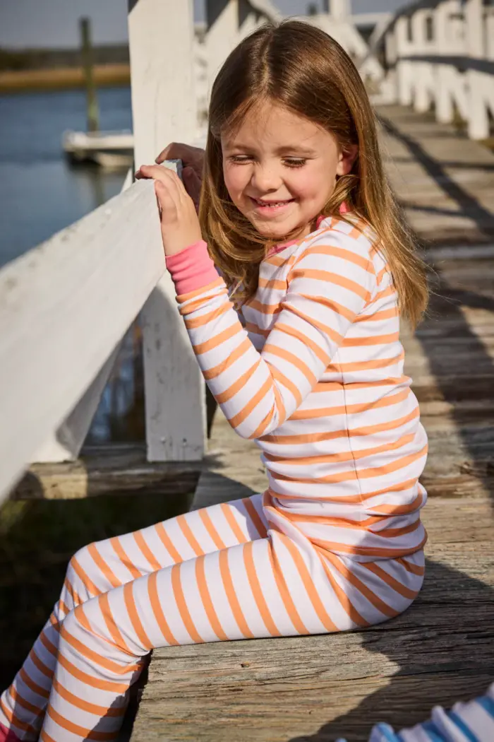 Melon Hull Stripe Long Sleeve Set