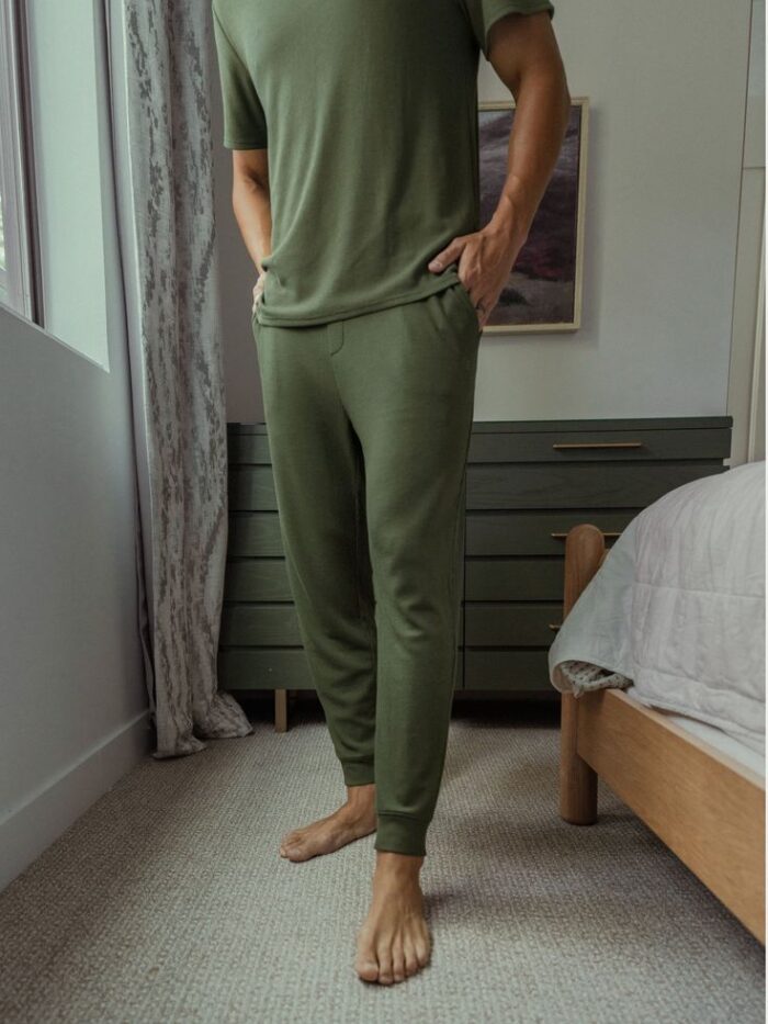 Men's Bamboo Lounge Pants in English Ivy - Image 2