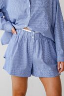 Hamptons Shorts Set in Sail Blue Awning Stripe