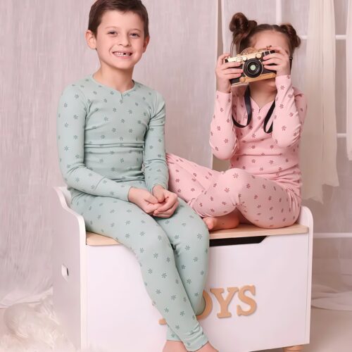 Unisex Kids Pajamas – Cute Printed Long Sleeve Sleepwear