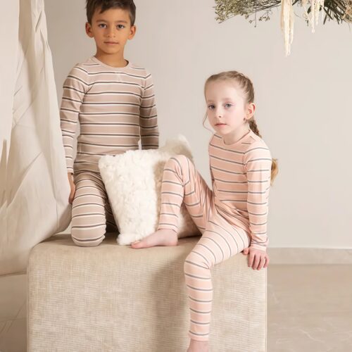 Kids Striped Pajamas – Soft Cotton Long Sleeve Sleepwear