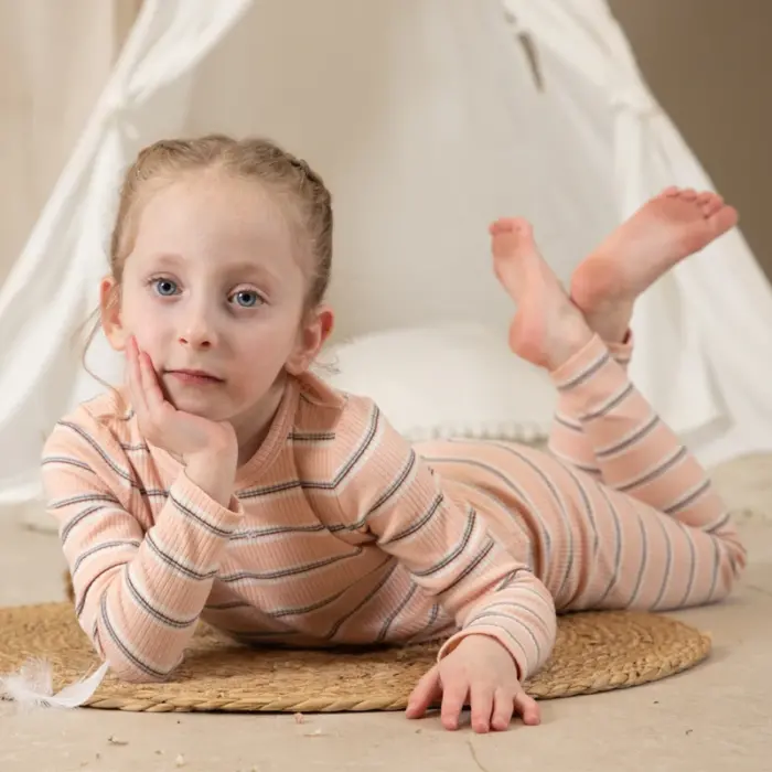Kids Striped Pajamas – Soft Cotton Long Sleeve Sleepwear - Image 3