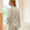 Women’s Floral Pajamas – Long Sleeve Satin Sleepwear