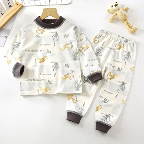 Kids’ Long-Sleeve Hedgehog Print Pajama Set