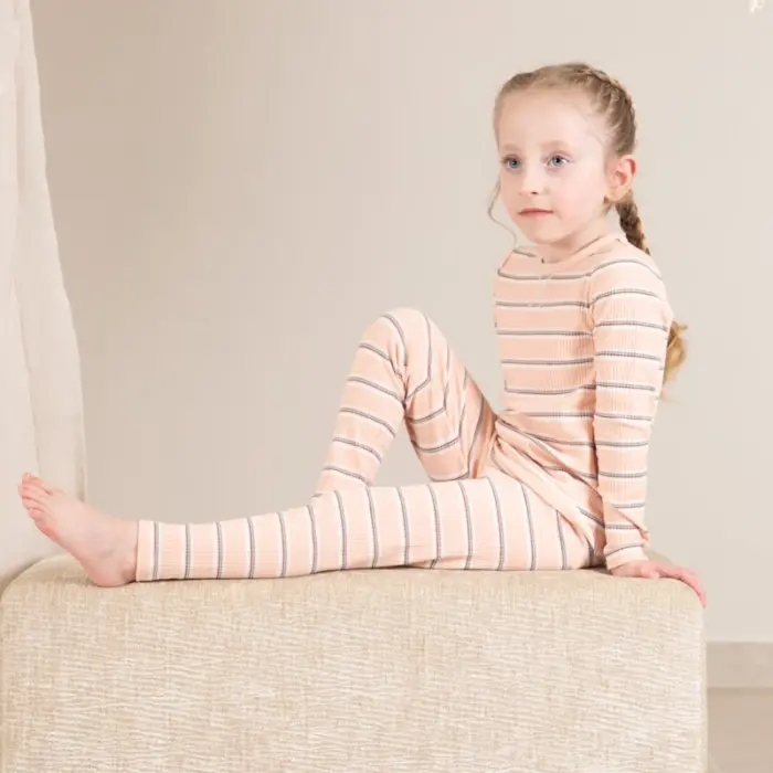 Kids Striped Pajamas – Soft Cotton Long Sleeve Sleepwear - Image 4