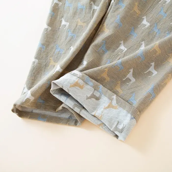 Short-Sleeve Dog Print Pajama Set - Image 6
