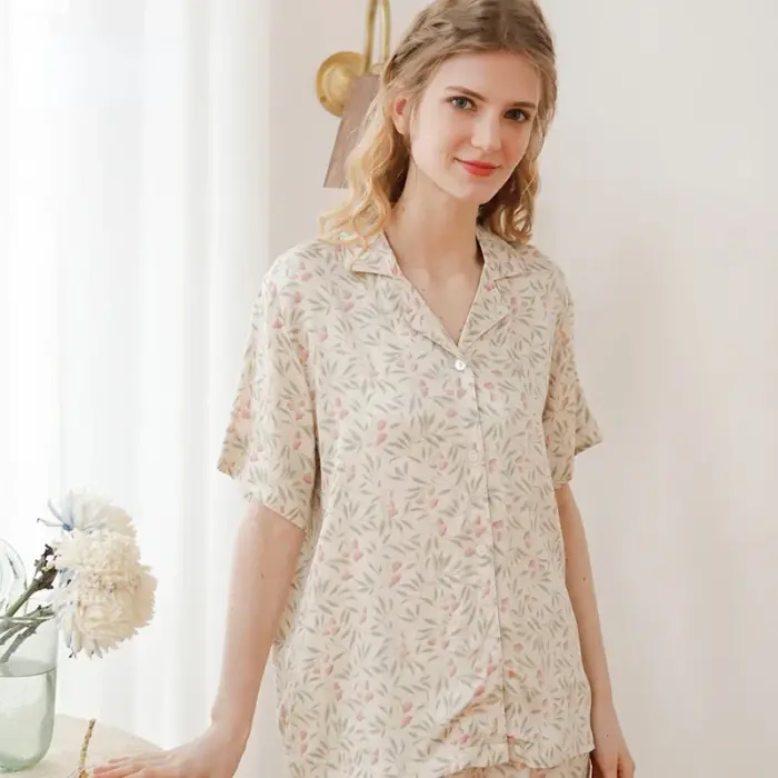 Women’s Floral Pajamas Set – Long Sleeve Cotton Sleepwear - Image 6