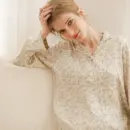 Women’s Floral Pajamas Set – Long Sleeve Cotton Sleepwear