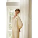 Women’s Satin Pajamas – Elegant Long Sleeve Button-Up Sleepwear