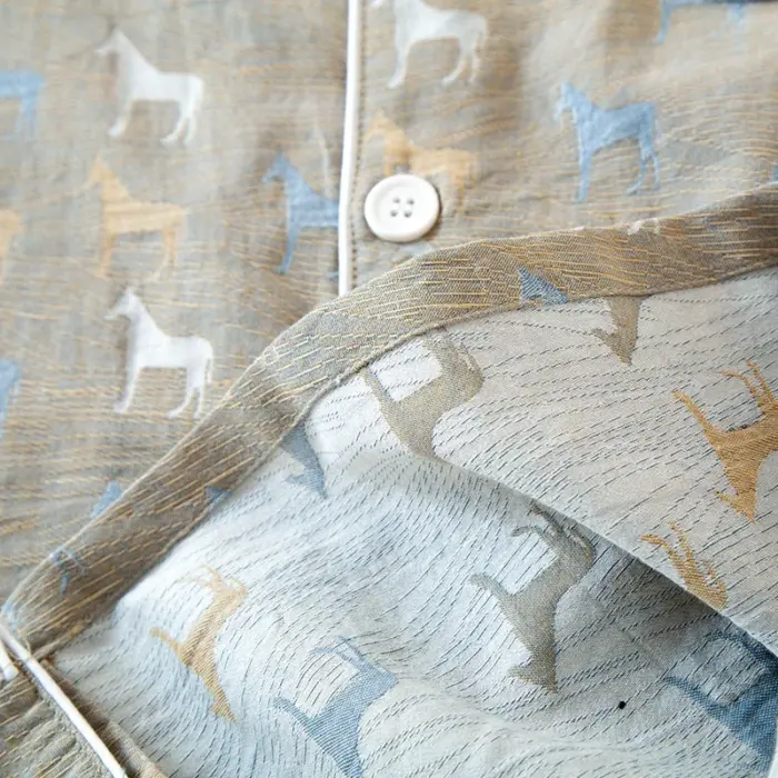 Short-Sleeve Dog Print Pajama Set - Image 9
